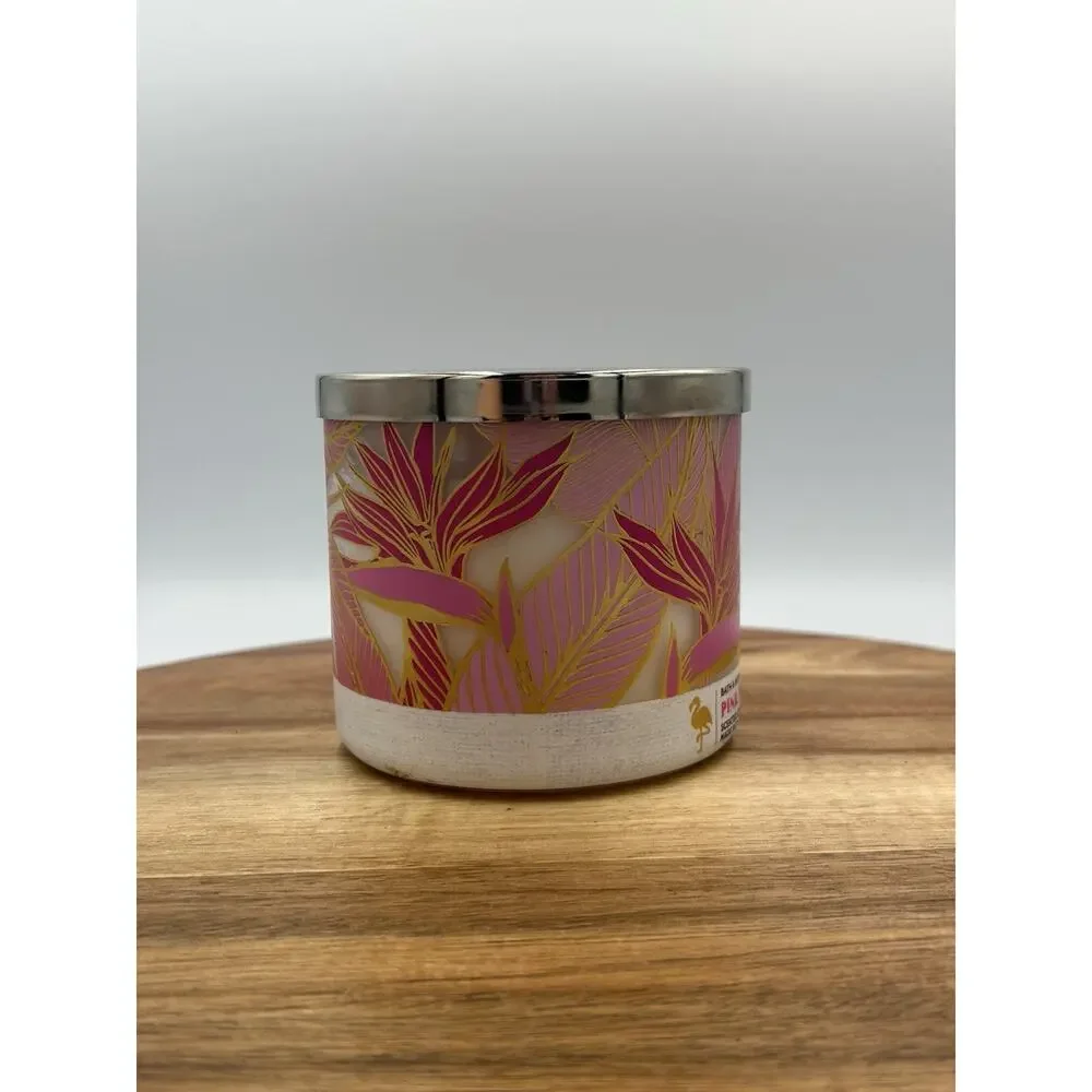 Bath & Body Works Pink Watermelon 3-Wick Candle Large 14.5 oz Scented Summer New